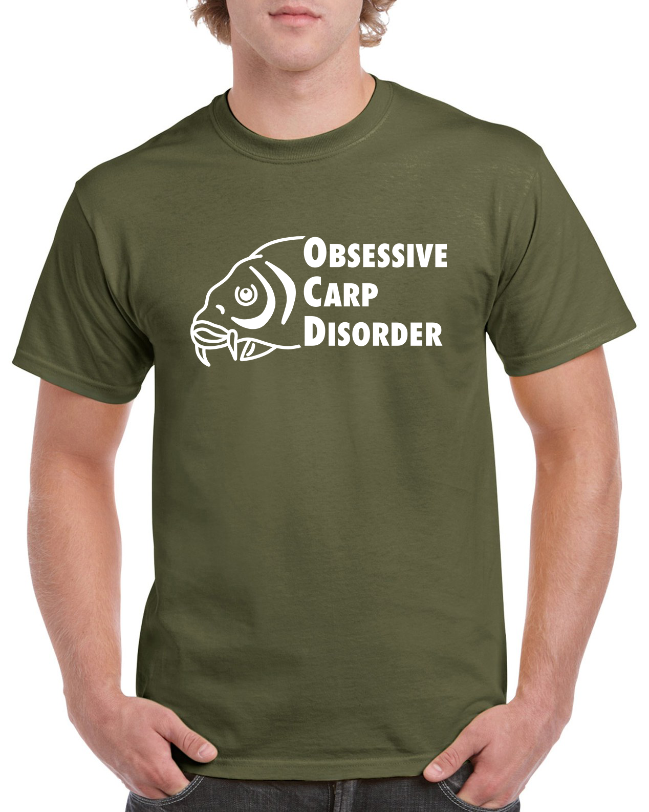 Fishing T Shirt With Large O.C.D Logo