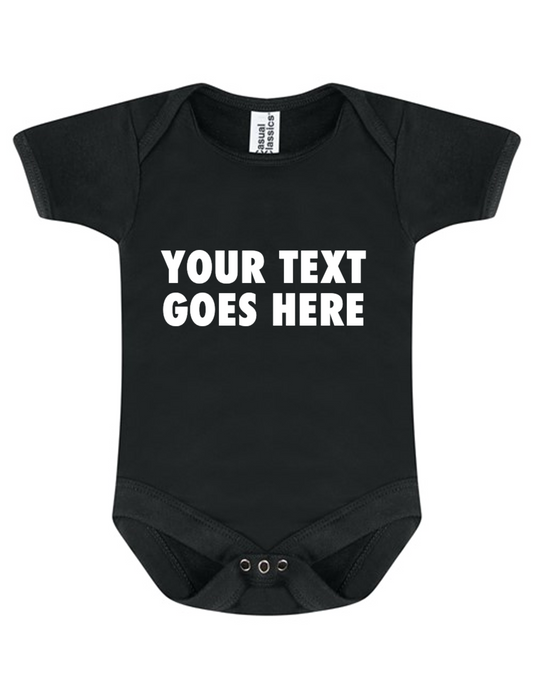 Personalised Novelty Baby Bodysuit Vest With Your Text